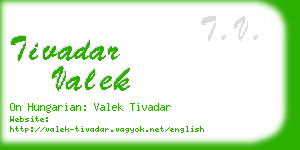 tivadar valek business card